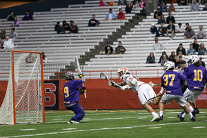 Brendan Bomberry had one goal and three assists against Albany in the Carrier Dome last season. 