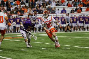 Jamie Trimboli, pictured against Albany, scored against the Great Danes on Saturday. 